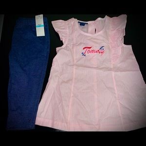 Size 5 girls Tommy Hilfiger 2 piece outfit.